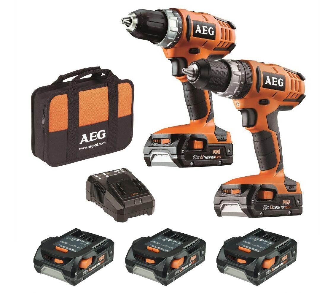 AEG Bs 18 G2 + Bsb 18 G2 - 3 Akülü Vidalama Seti (Jp2b18 Lı-152B)