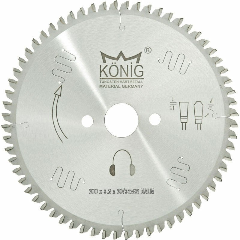 König Alüminyum ve Pvc Daire Testere  300*3,2*30z96