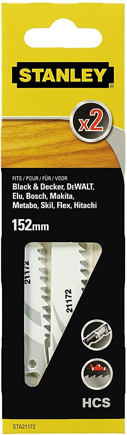 Stanley STA21172 HCS 152mm Hızlı Kesim Tilki Kuyruğu Bıçağı Ahşap ve Plastik İçin