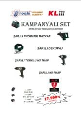 KLPRO  Combo Set 4 Makine Çanta Hediyeli