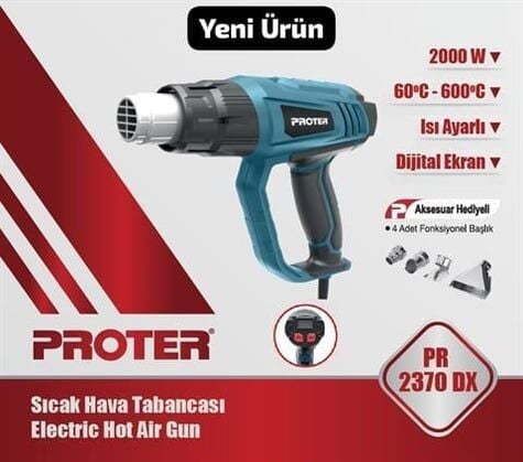 PROTER PR 2370 DX Sıcak Hava Tabancası