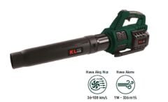 KLPRO  KLBUF18-50 Şarjlı 18 V Yaprak Üfleme Makinası 5,0 Ah Çift Akü
