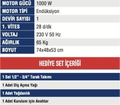 MERCURE MC-9002 Pafta Makinası 1/2-2 Tezgah Tipi Elektrikli
