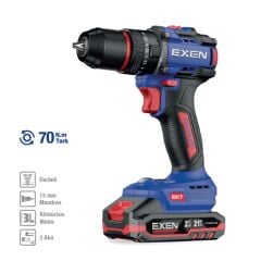EXEN EN 272 DS Kömürsüz Darbeli Şarjlı Matkap