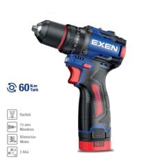 EXEN EN 160 DS   Kömürsüz Darbeli Şarjlı Matkap