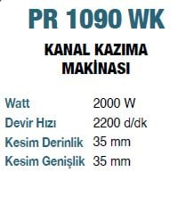 PROTER PR 1090 WK Kanal Açma Makinası 35 mm