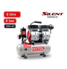 Mytol EWS06 Sessiz Yağsız Hava Kompresörü 6 Litre 8 Bar (0.75 Hp)