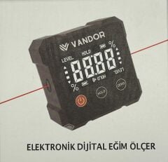 VDR Dijital  Açı Ölçer Miknatıslı Eğim Göztergeli Lazer ışık