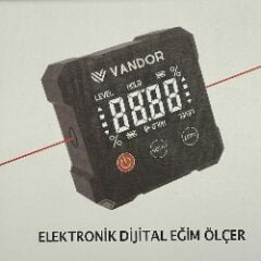 VDR Dijital  Açı Ölçer Miknatıslı Eğim Göztergeli Lazer ışık