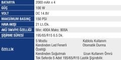MERCURE MC 5647 Akü Takviye Ve Lastik Şişirme Şarjlı