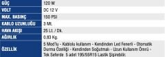 MERCURE MC-5643 Lastik Şişirme Kablolu