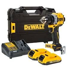 Dewalt DCD800D2T 18V 2.0 Ah Kömürsüz Vidalama Makinası Çift Akülü