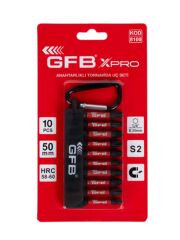 GFB XPRO 8100 Anahtarlıklı Darbeli Tornavida Uç Seti 10 Parça