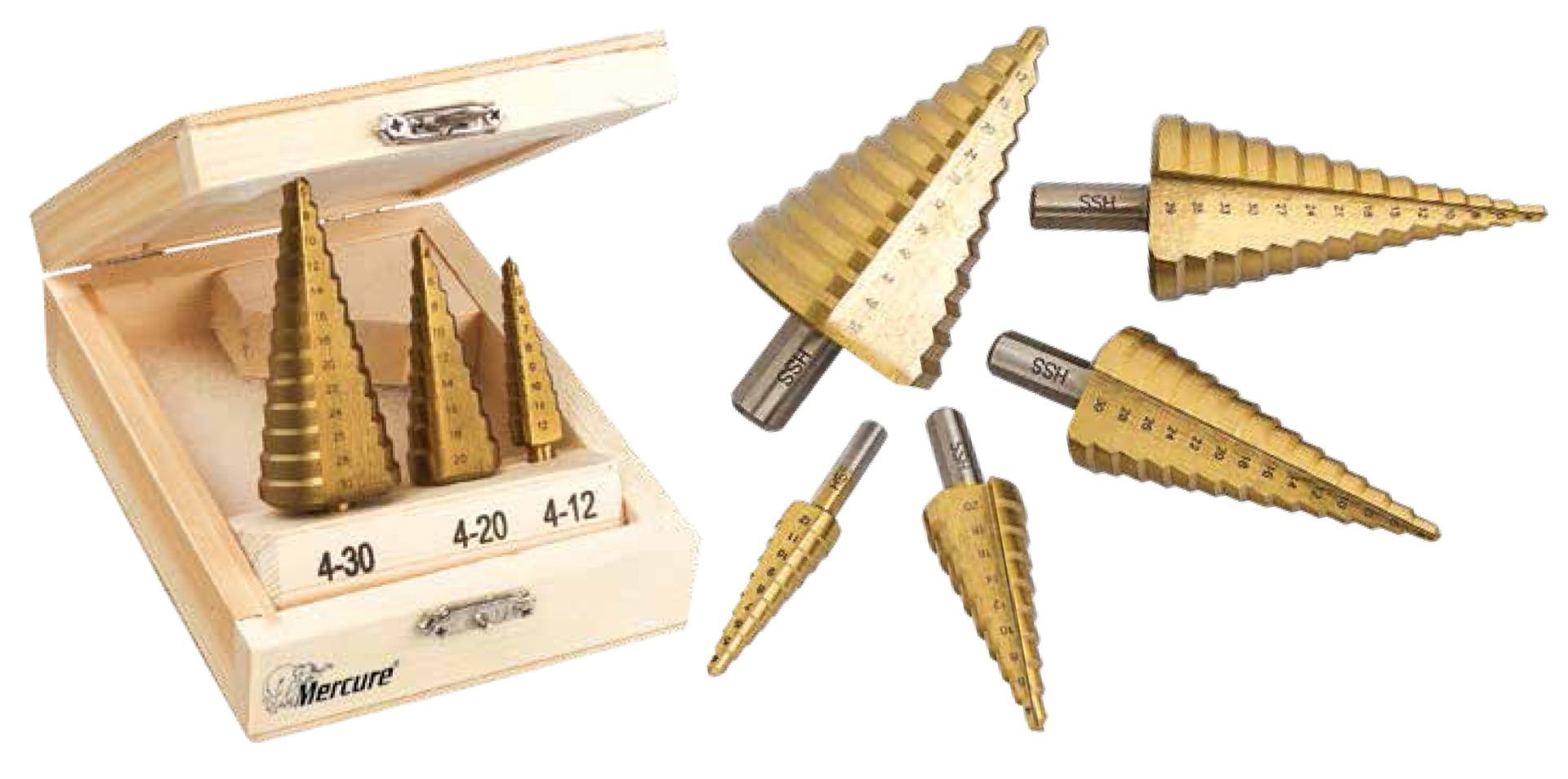 Mercure Kademeli Sac Delme Seti 3'Lü 4-12 / 4-20 / 4-30