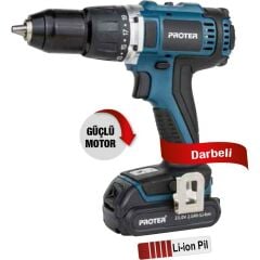 Proter Pst 320 Ld Darbeli 13 mm Şarjlı Matkap