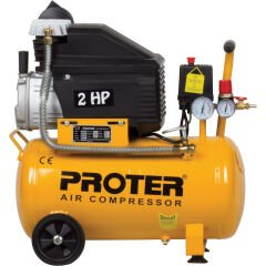 Proter Hava Kompresörü 24 LT 2 HP Yağlı Sesli
