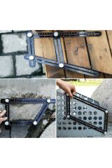 Rox Wood 0071 Alüminyum Çok Fonksiyonlu Delik Şablon Cetveli
