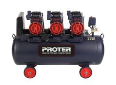Proter 100LT 6HP 8 Bar Yüksek Hızlı Yağsız Düşük Sesli Hava Kompresörü