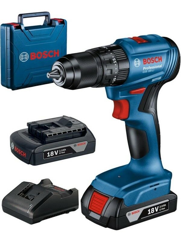 Bosch GSB 185-Li 2x2.0 Ah Akülü Kömürsüz Darbeli Matkap