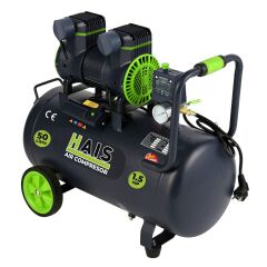 Hais 1.5 HP 50 Litre Sessiz Yağsız Hava Kompresörü